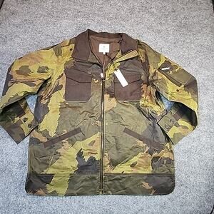 NWT Martha Stewart Camo Utility Field Waxed Jacket XL